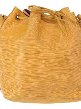 Authentic LOUIS VUITTON Epi Petit Noe Shoulder Bag Yellow M44109 LV